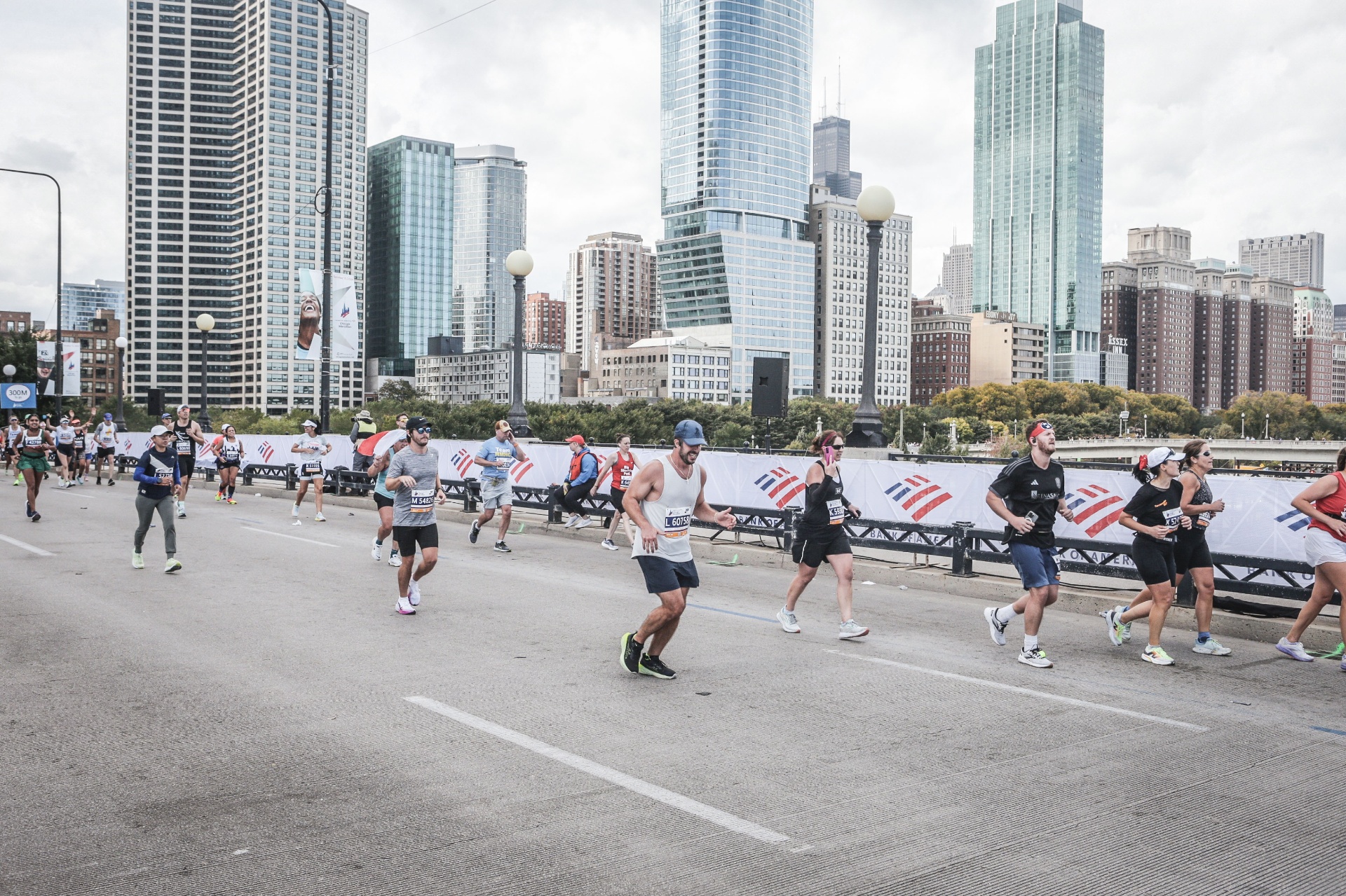Corredores en la maratón de Chicago